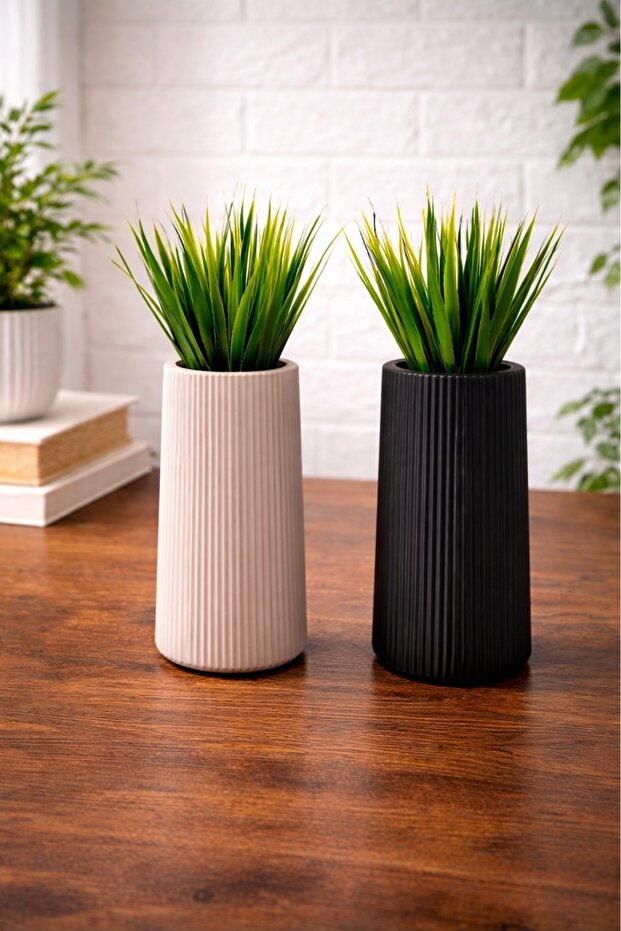 2’li çim vazo - 2