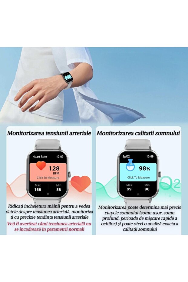 Ceas inteligent argintiu - 6