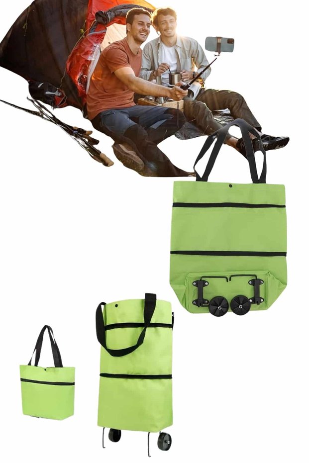 Shopping Bag, Wheeled Folding Shopping Cart, Market Shopping Cart - Lisinya Lseldr06