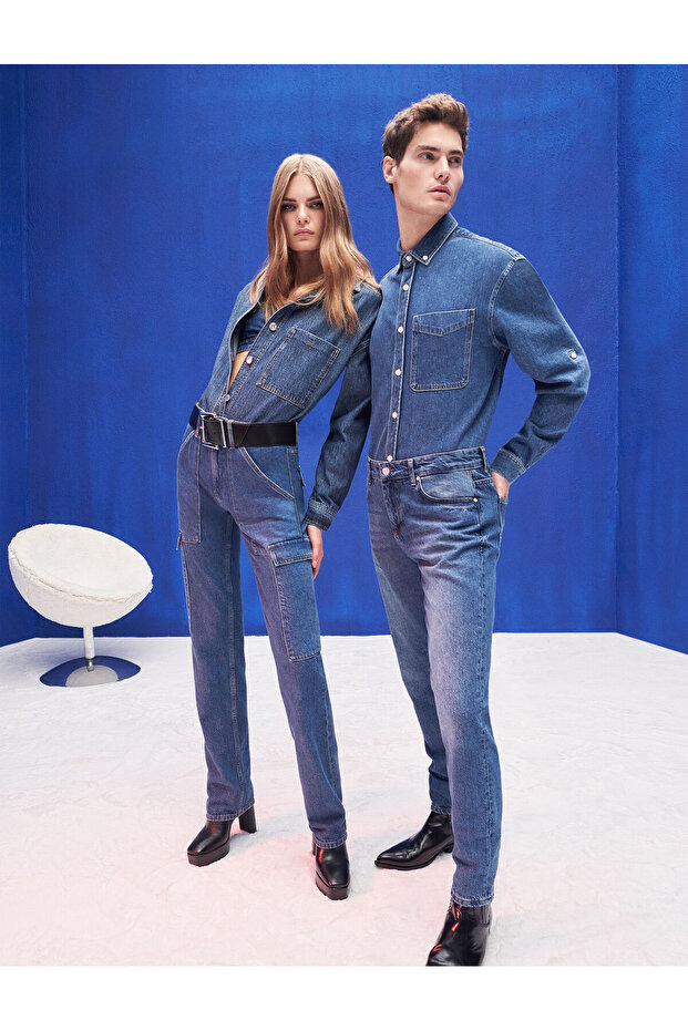 Cargo Jeans with Pockets - Eve Slim Jean