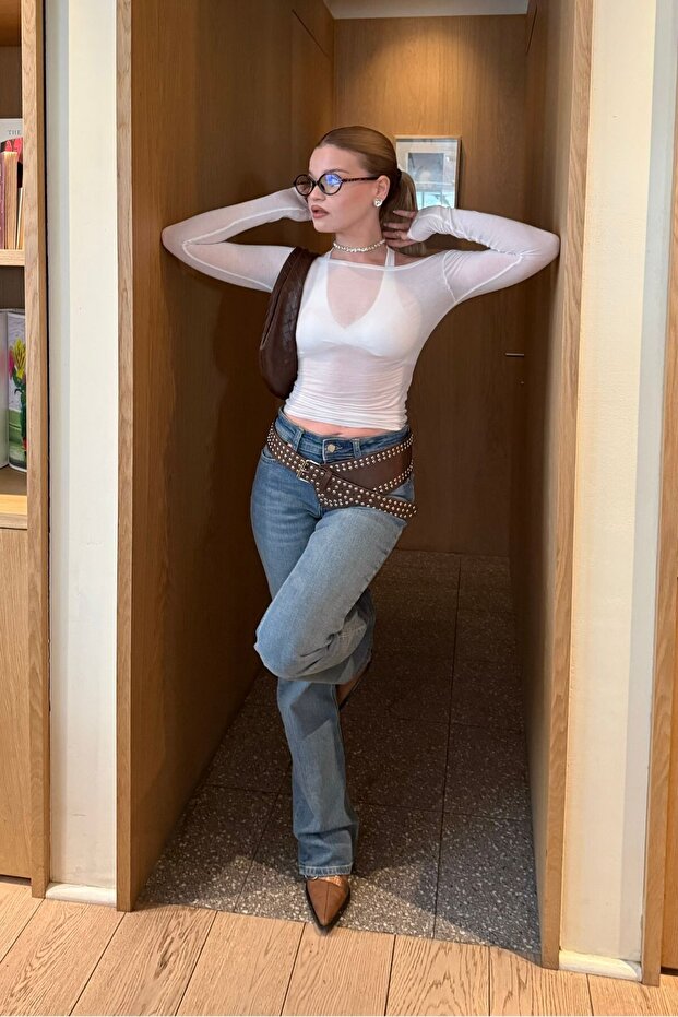 Bootcut Düşük Bel Jean - 8