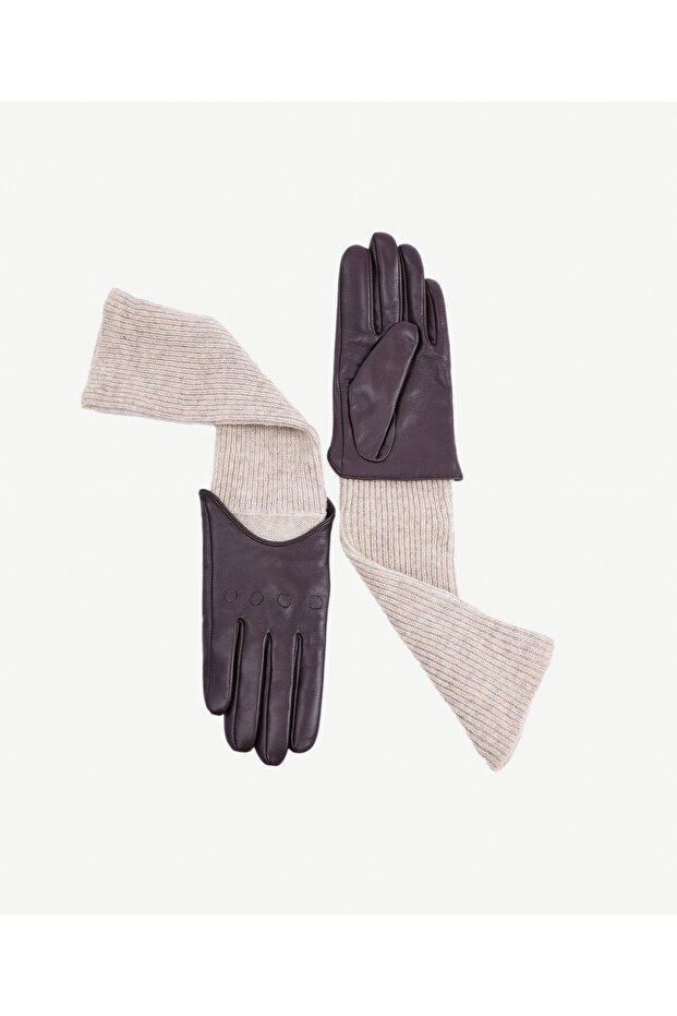 Bileği Trikolu Deri Eldiven - 3