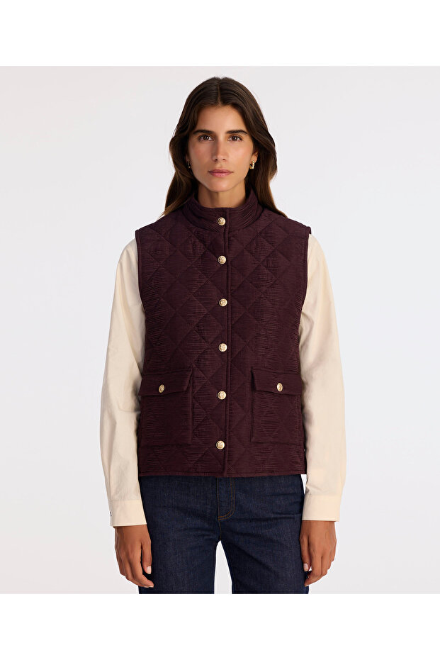 Regular Dik Yaka Yelek - 1