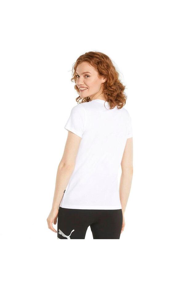 ESS+ Metallic Logo Tee White-silver Tişört - 3