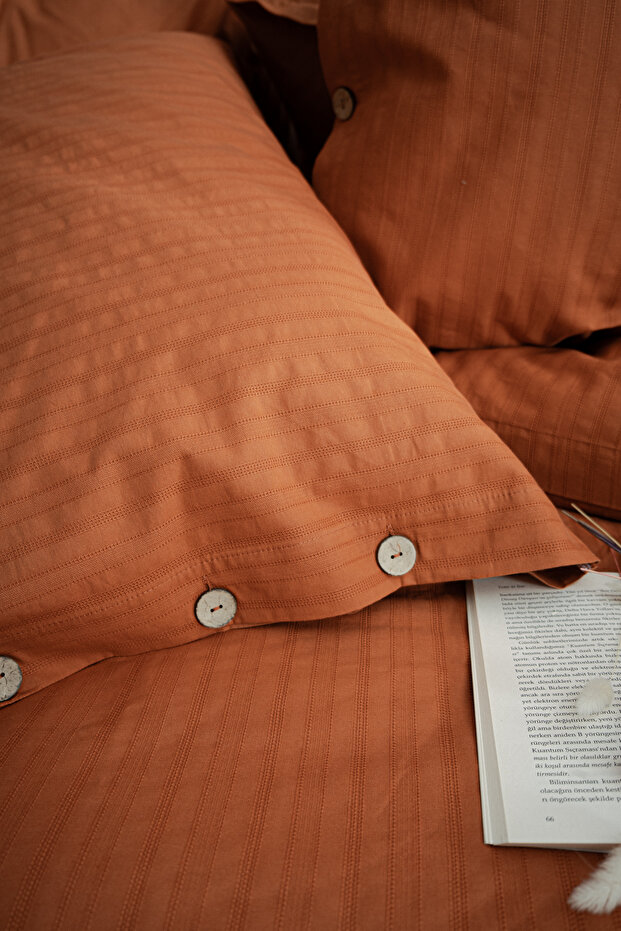 طقم غطاء لحاف مفرد بأزرار 100% من القطن - 2