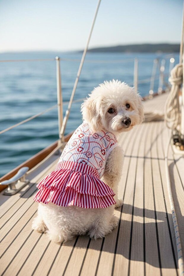 Navy Small Breed Dog Dress