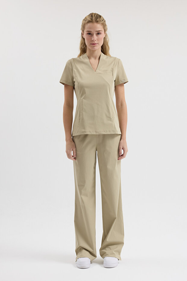 Bloom Bej Scrubs Üst - 2