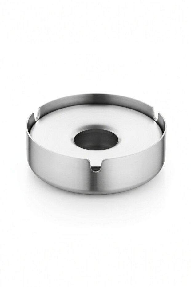 Stainless Steel Ashtray with Scorching Feature 8cm Thickness:1.5Mm