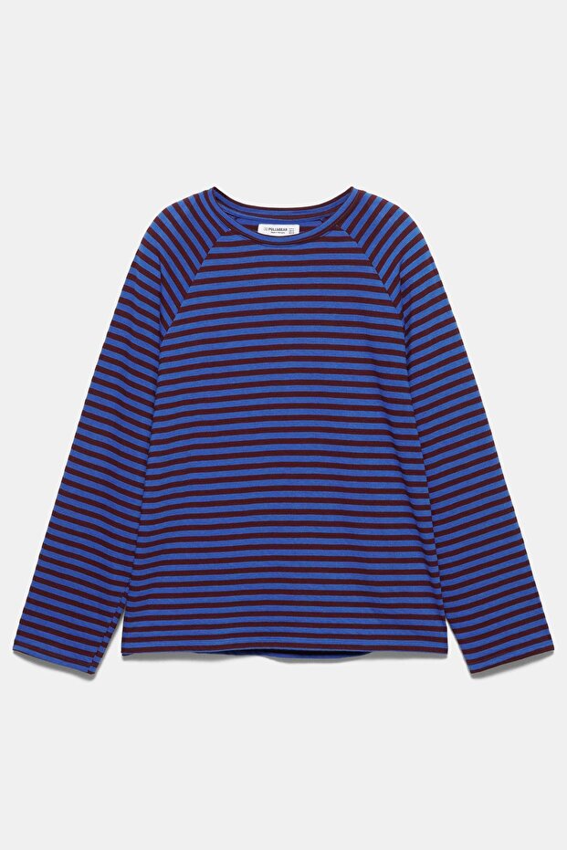 Uzun kollu çizgili tişört - 7