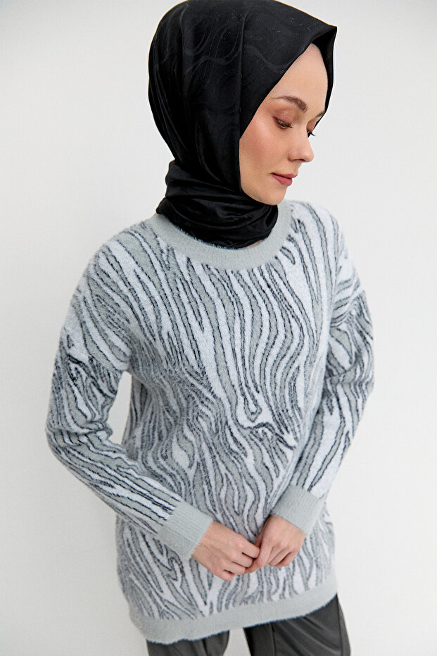 Desenli Triko Tunik - 4