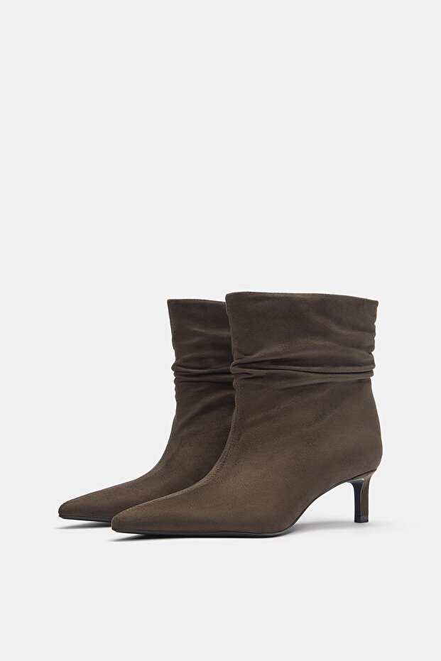 Büzgülü topuklu bot - 3