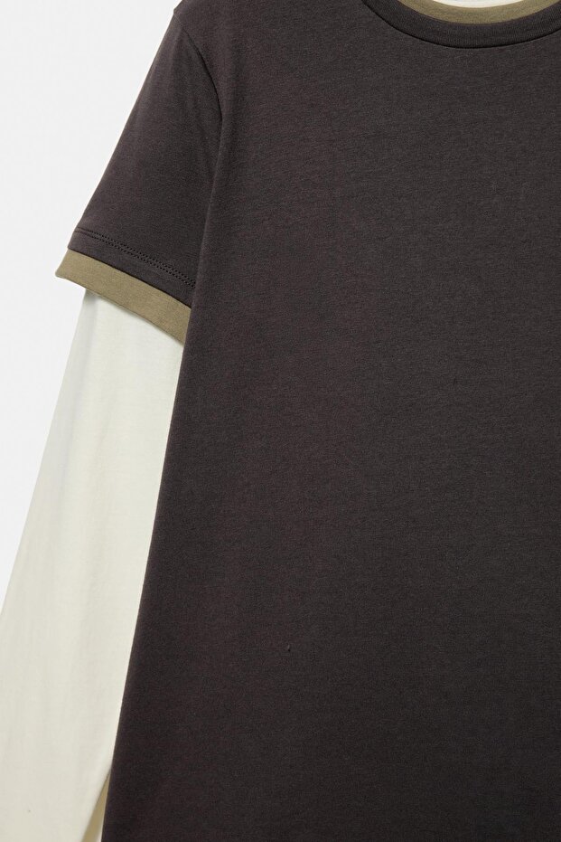 Çift kollu t-shirt - 8