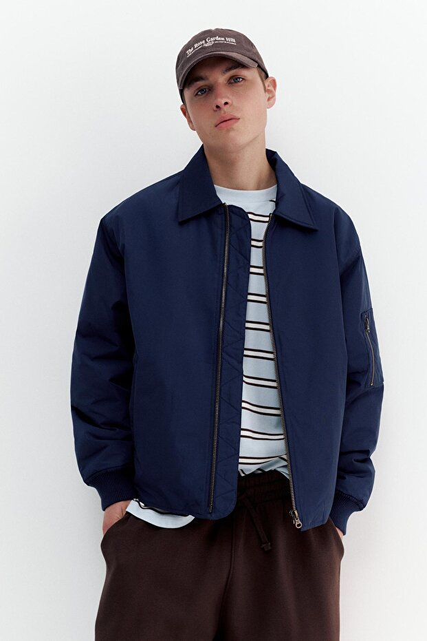 Gömlek yakalı bomber ceket - 2