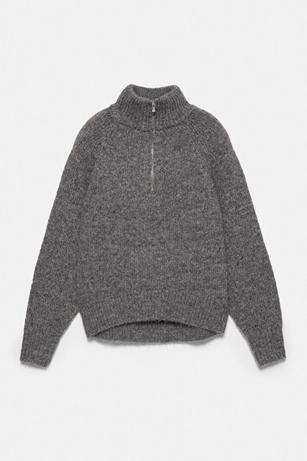 Fermuar yakalı kazak - 6