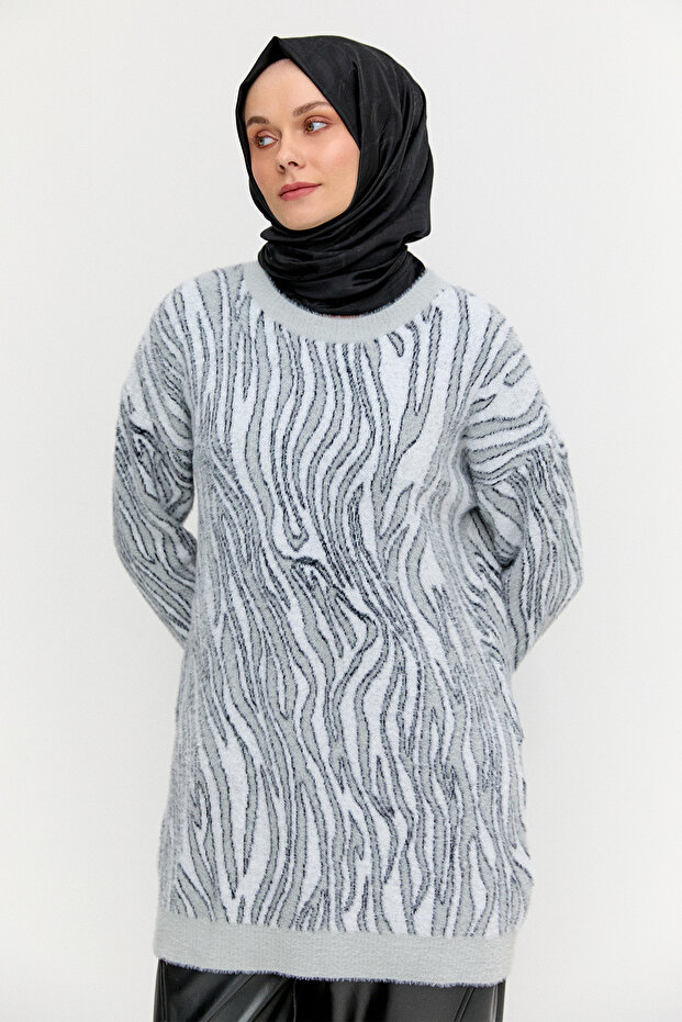 Desenli Triko Tunik - 3