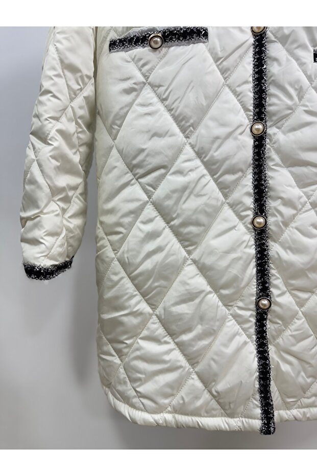 İncili Kapitone Mont - 3