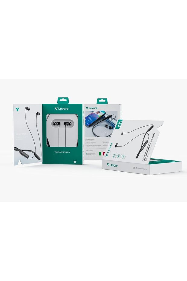 سماعة رأس لاسلكية بلوتوث تُعلق حول الرقبة LEB46-BK - 2