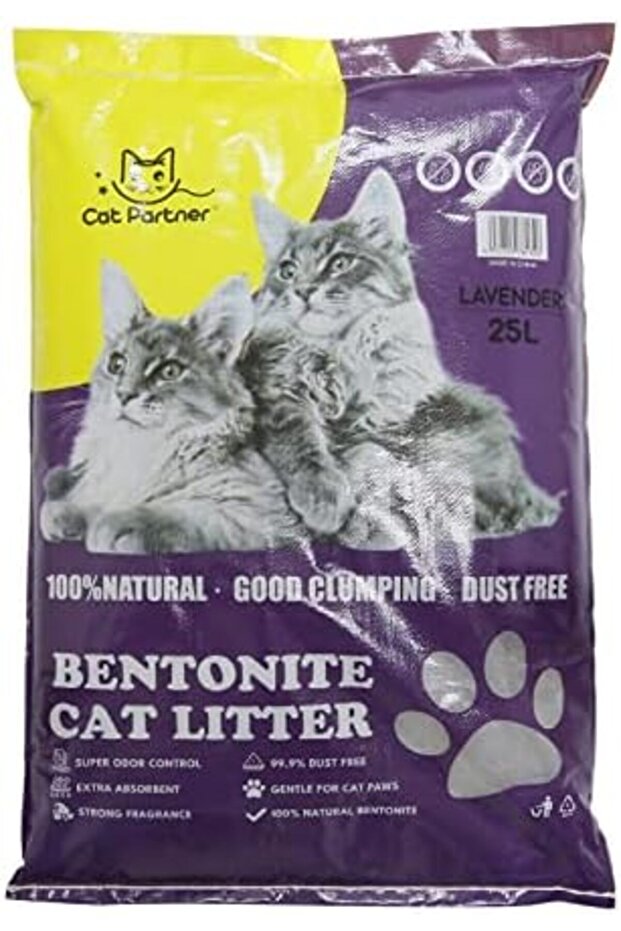 Bentonite Dust Free Clumping Litter 25 L – Lavender