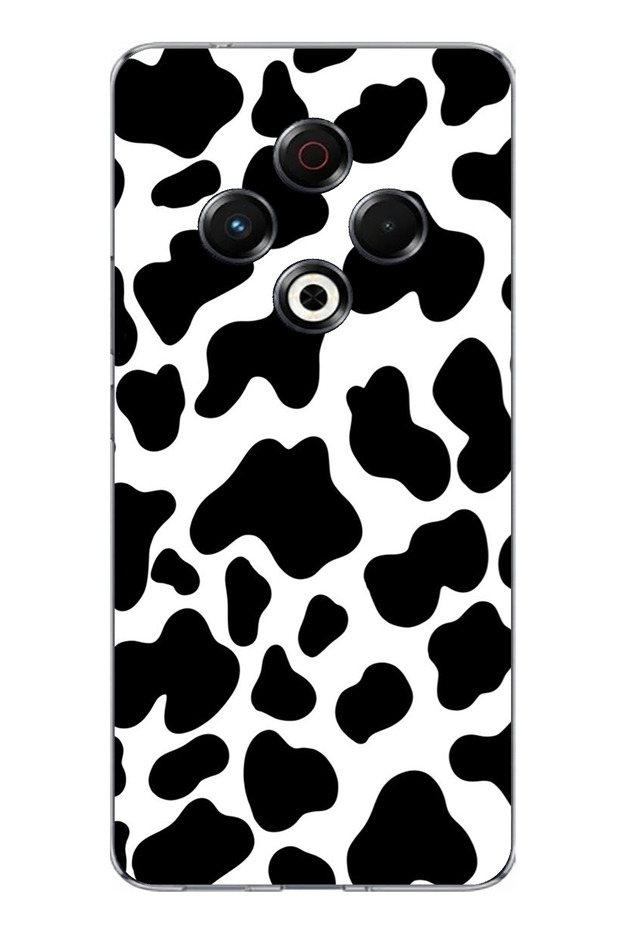 B Printed Silicone Case with Cow Pattern Design Compatible with Tecno Spark 30 - 1