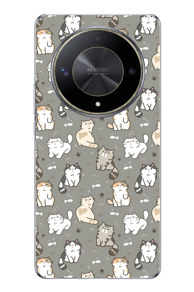 حافظة سيليكون متوافقة مع Honor X9B Little Cute Cats مطبوع - 1