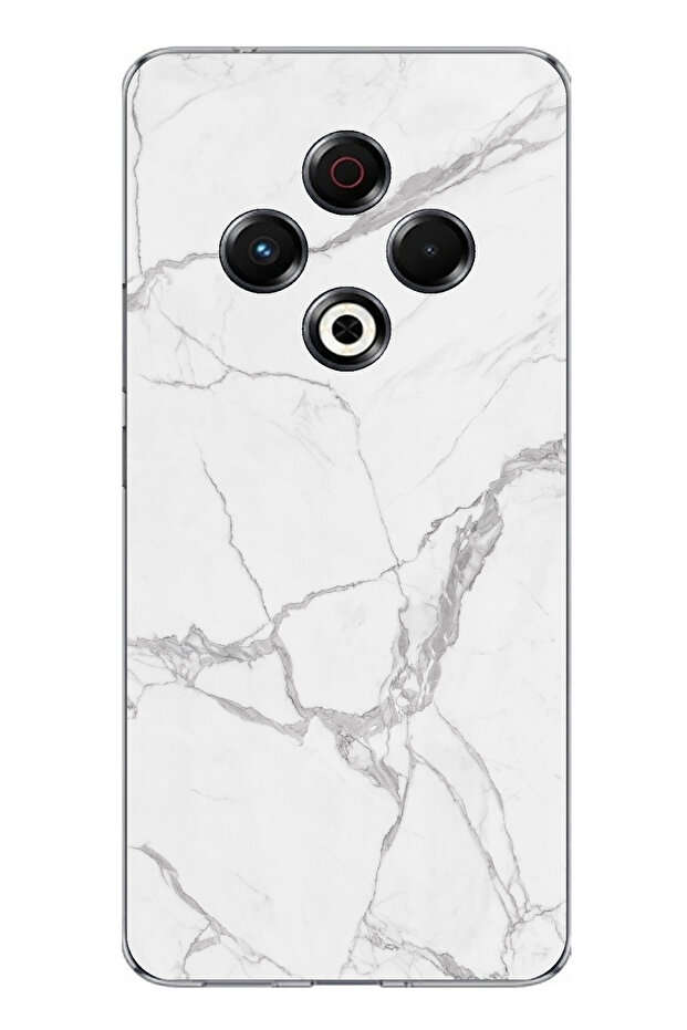 حافظة سيليكون رمادية رخامية متوافقة مع تكنو سبارك مطبوع - 1