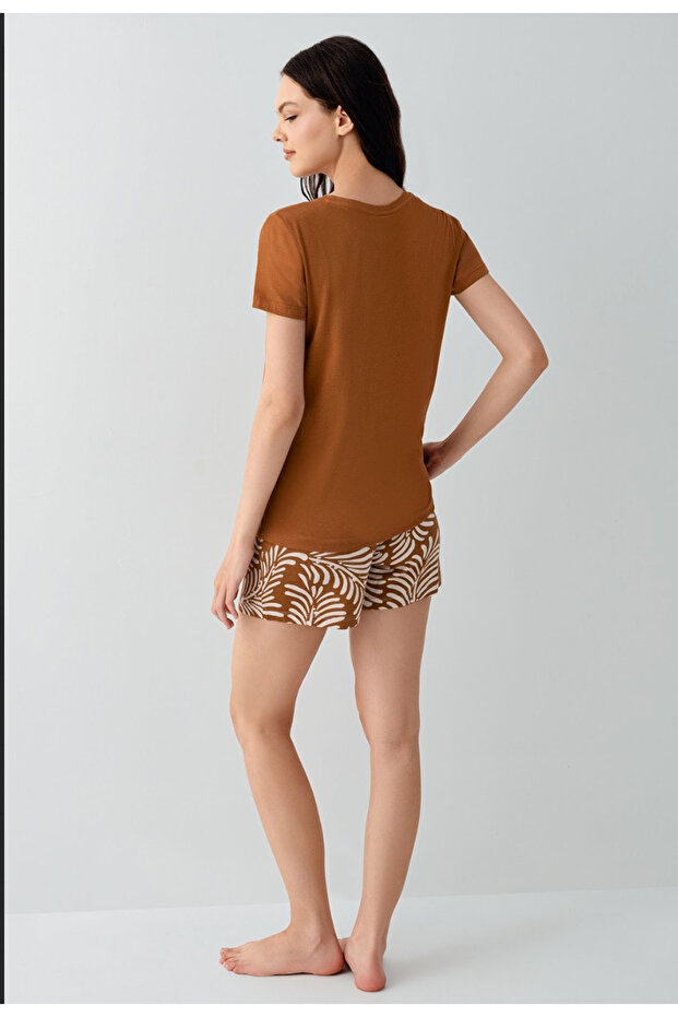 Kadın, Modal, (Çorap Hediyeli), Şort Takım - 2