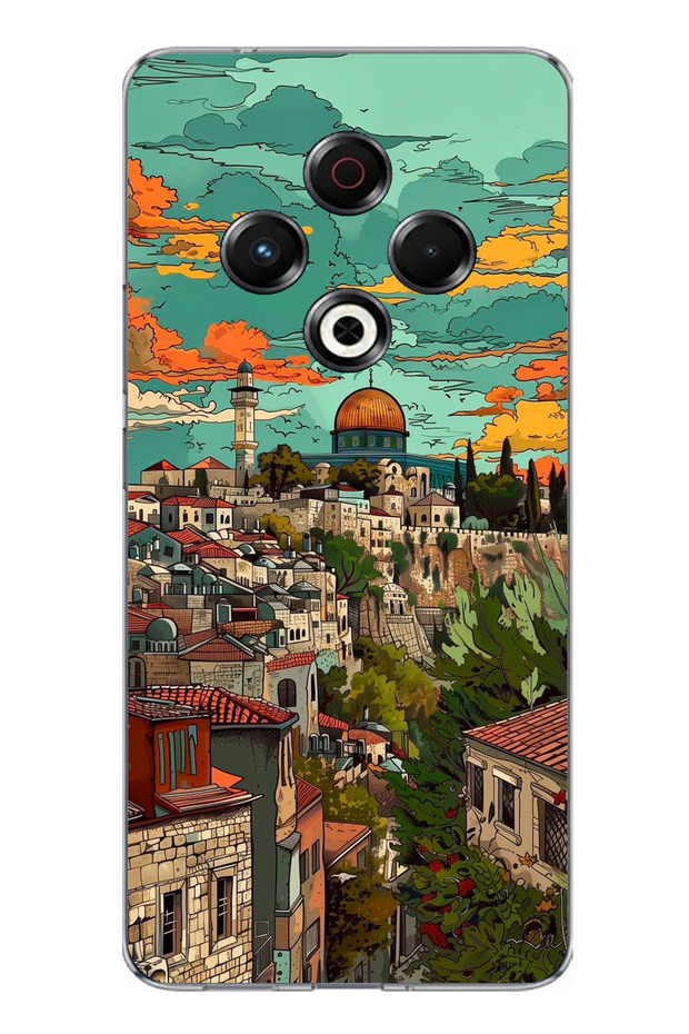 Tecno Spark 30 Compatible Free Palestine and Dome of the Rock Printed Silicone Case