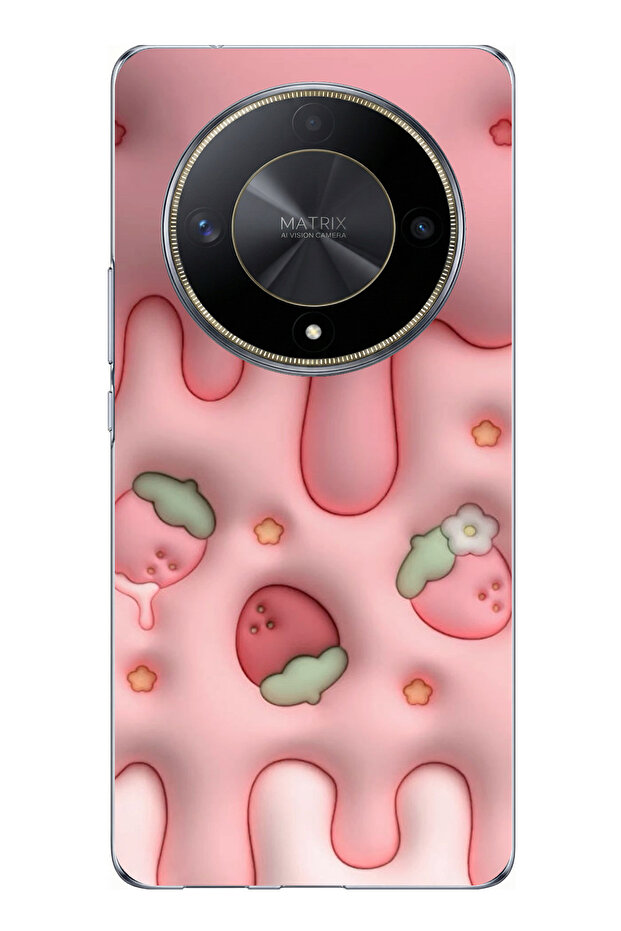 حافظة سيليكون متوافقة مع Honor X9B من Strawberry Pie مطبوع - 1