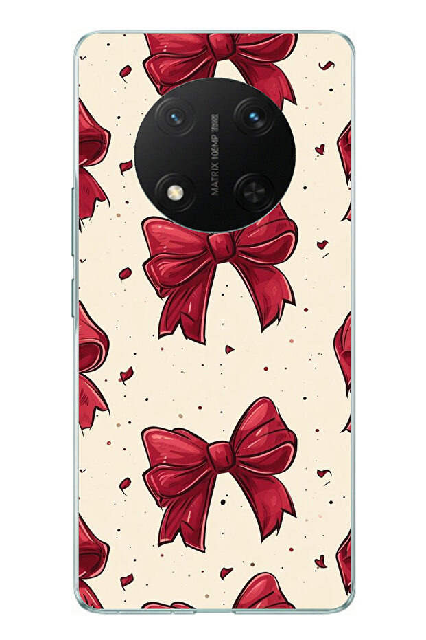 حافظة سيليكون متوافقة مع Honor X9C Big Red Bows مطبوع - 1