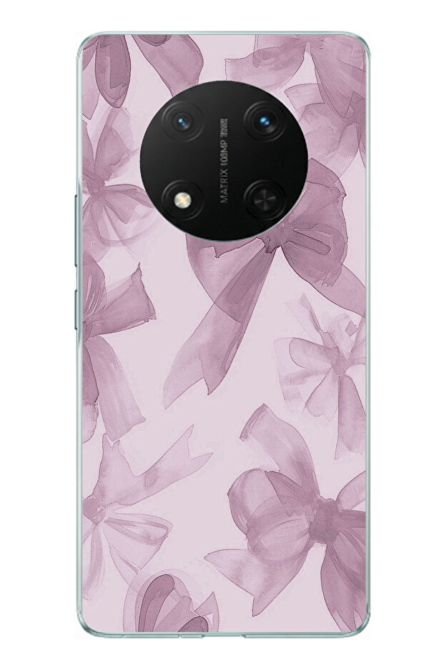 حافظة سيليكون متوافقة مع Honor X9C باللون البنفسجي مطبوع - 1