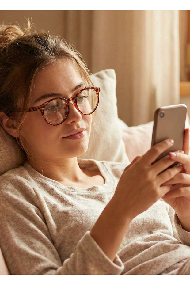 موديل عصري للجنسين بتصميم جلد الفهد مع حماية من الضوء الأزرق - 5