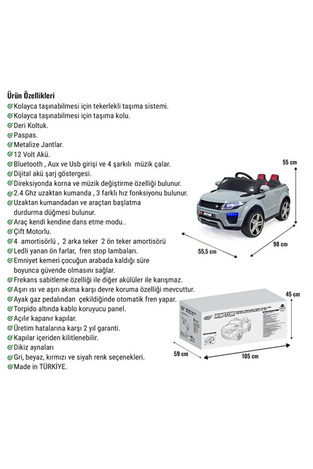 Raptor Akülü Araba Gt - 8