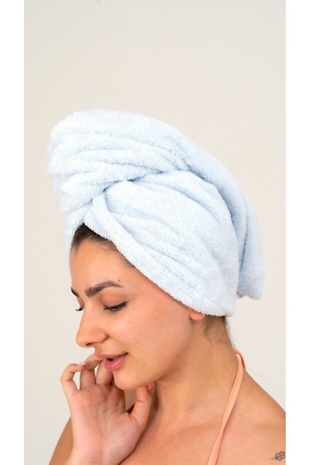 3 Pcs 100% Cotton Towel Hair Cap – Quick Drying, Soft and Highly Water Absorbent Hair Towel