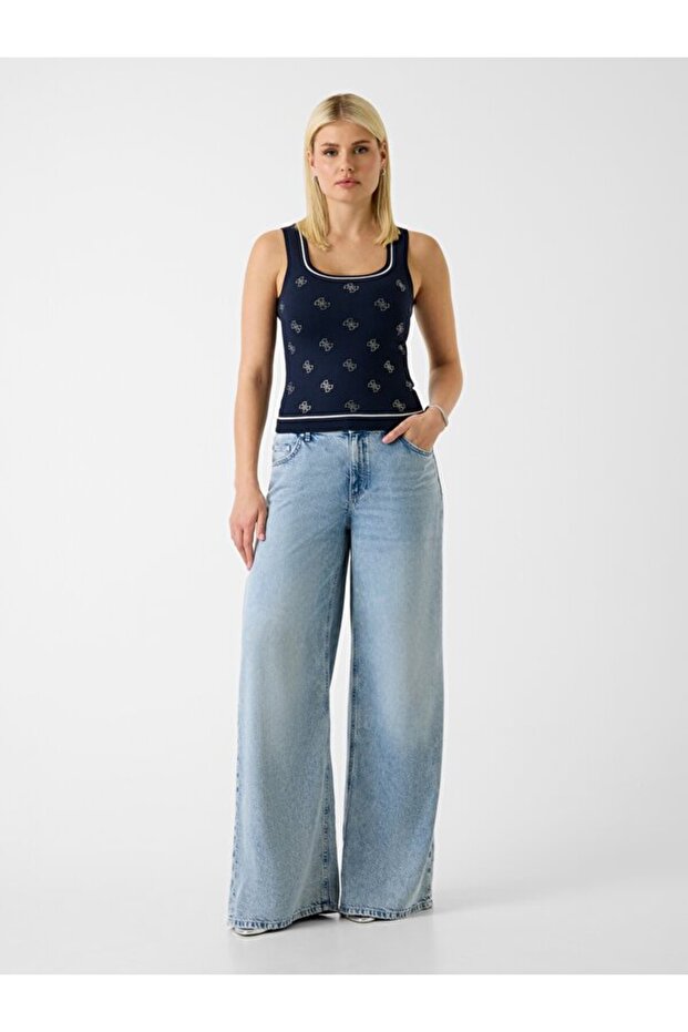 Rhinestones Kadın Triko - 2