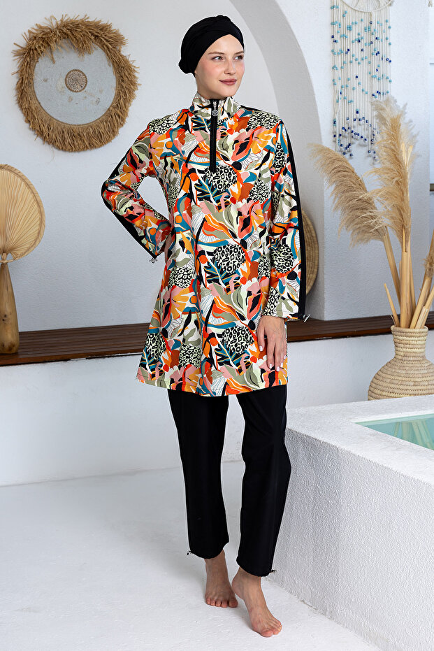 Handry Parachute Long Sleeve Hijab Swimsuit 2502