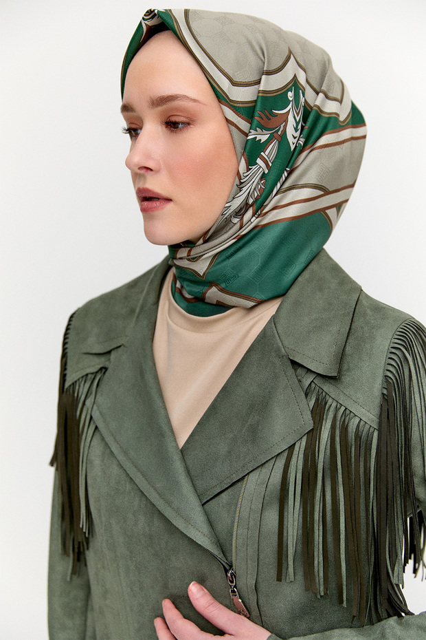 Süet Görünümlü Püsküllü Ceket - 5