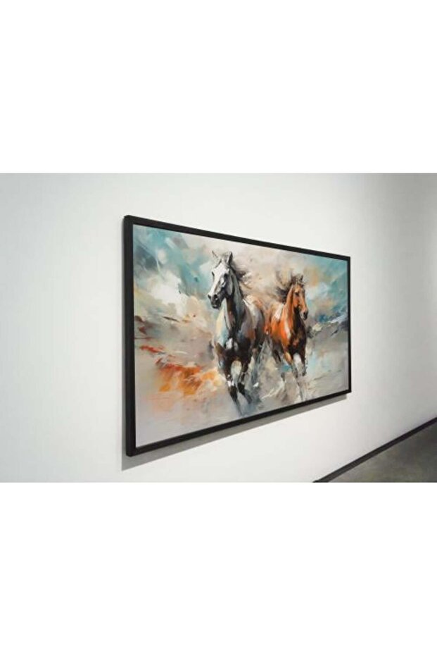 لوحات فنية خيل مطبوعة على قماش الكانفس موديل ( 2501)