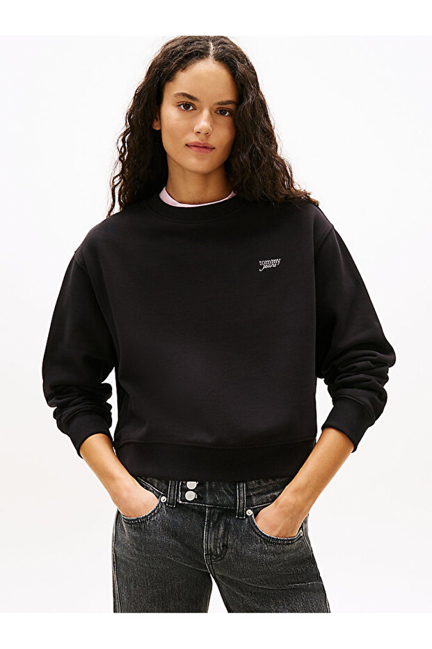Women's tjw relaxed silver script crewneck sweater