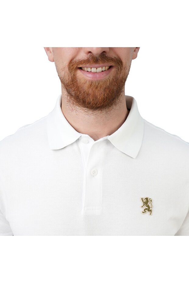 Men's Performance Polo: Classic Piqué, Tipped Collar, Embroidered Detail - 3