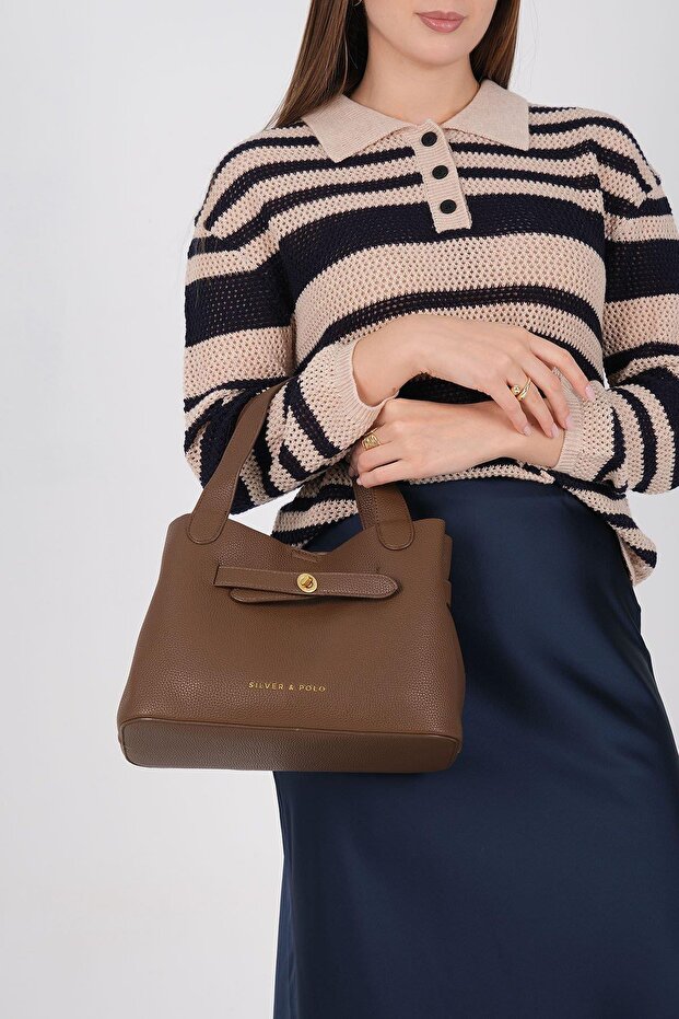 Coffee - Coffee Mini Rolax Women's Shoulder Bag Sp1240