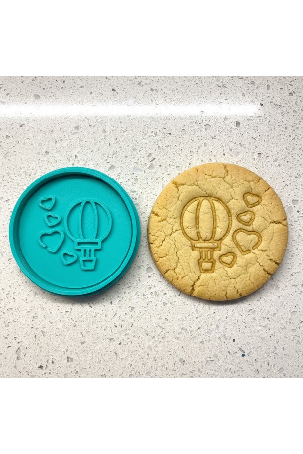 Heart-Shaped Flying Balloon Cookie Mold and Stamp Set | Love Journey Design | Valentine's Day