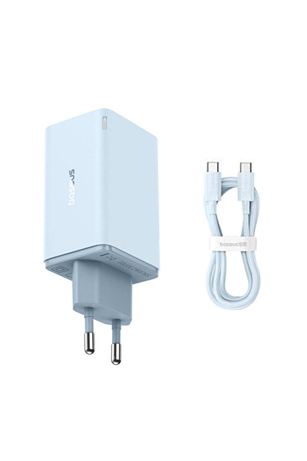 Încărcător GaN USB Type-C + cablu Type-C Baseus, 65W - 1