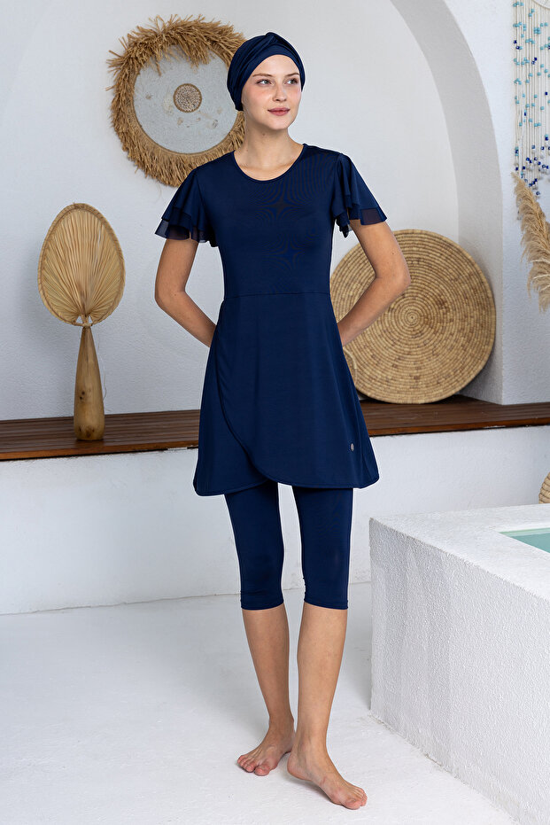 Corsen Stretch Fabric Short Sleeve Hijab Swimsuit 2607