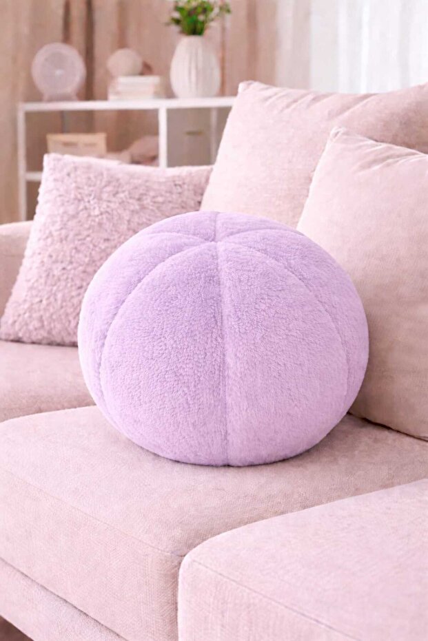Plush Ball Pillow Welsoft Decorative Throw Pillow Soft Round Cushion Home Decor Stylish Design