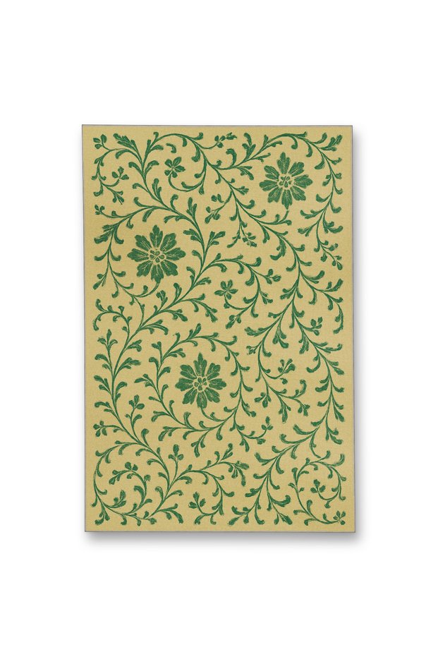 Mosso Green Themed Floral Figures Patterned Woven Base Modern Decorative Carpet Mosso2142