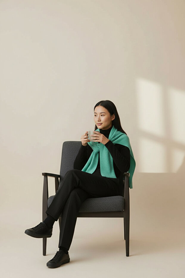 Mint Basic Triko Atkı - 3