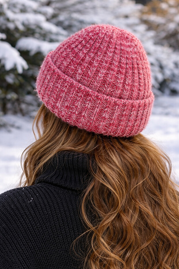 Triko örme sakallı bere - 2