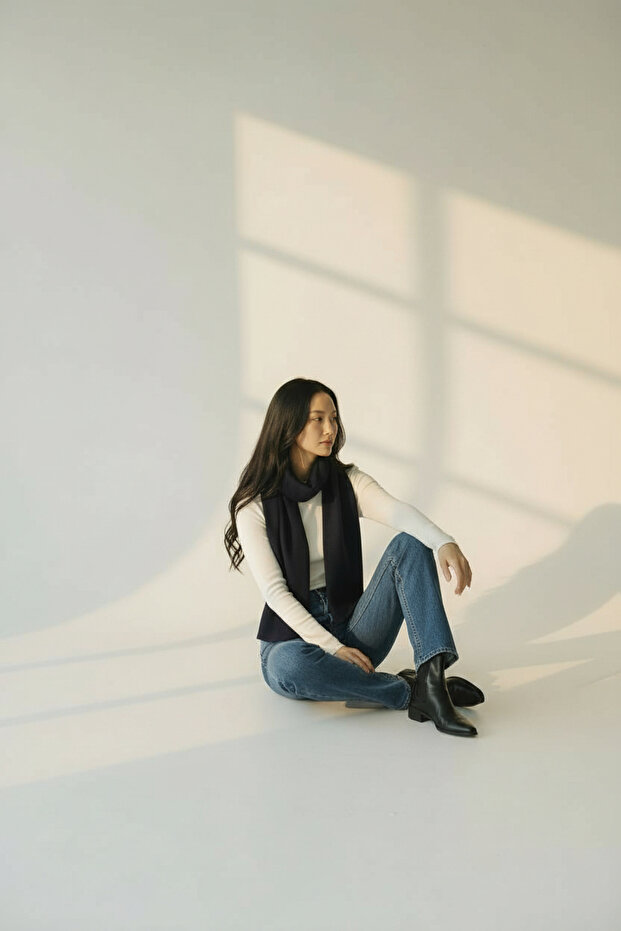 Lacivert Basic Triko Atkı - 4