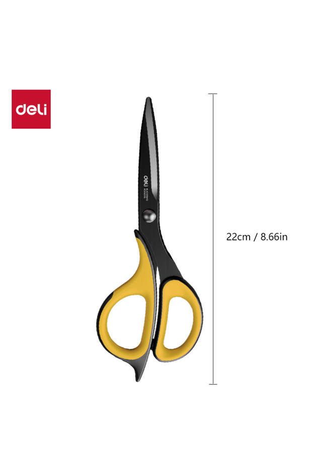 Deli 22cm Deli-Stainless Steel Anti-Stick Scissors, Alloy Stationery, School Supplies, Office, Stude