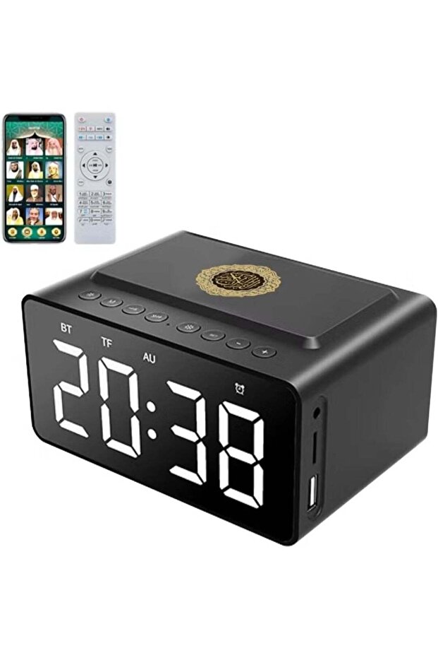 Quran Speaker with Azan Alarm Clock, LED Display, Bluetooth, 8GB Storage